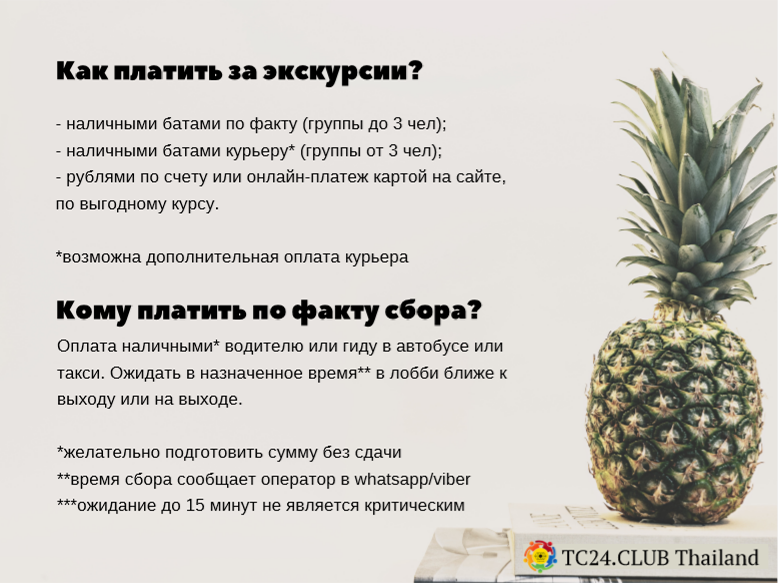 Как оплачивать экскурсии?